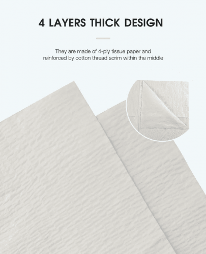 الصين Telijie Scrim Reinforced Paper, 4 Layers 65g 30cm*40cm, Wet-Resistant CE Certified for Medical & Home Use الصانع