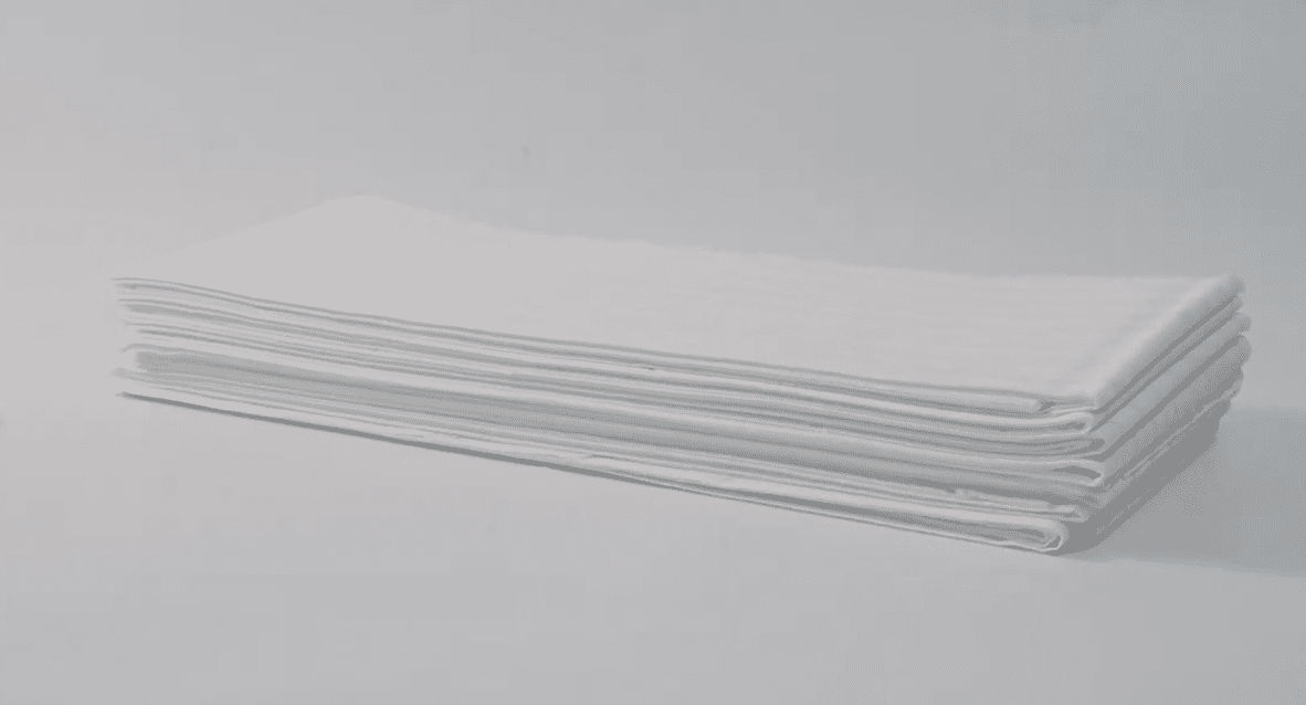 ملاءة سرير ورقية للاستخدام مرة واحدة، مقاومة للماء، معززة، ثلاثية الطبقات، منقوشة