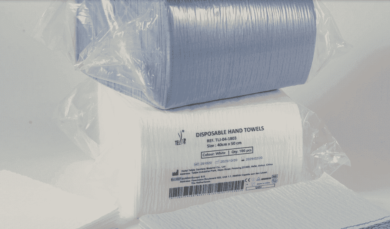 مناديل ورقية مقواة بورق شبكي، مقاس 40 × 50 سم، ثلاث أو أربع طبقات، للاستخدام مرة واحدة، ورق جراحي، ماص لليدين