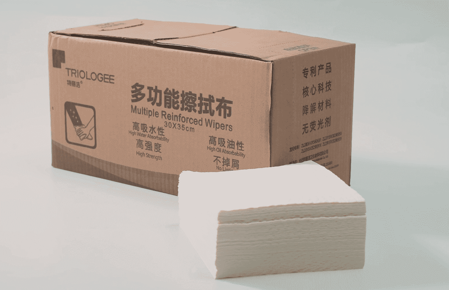 مناديل ورقية معقمة ماصة، مقواة بأربع طبقات من القماش الشبكي، مناديل تنظيف صناعية، مناديل طبية